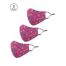 Tossido Kids Pack Of 3  Printed Pure Cotton 3-Ply Reusable Outdoor Cloth Masks-picture-20