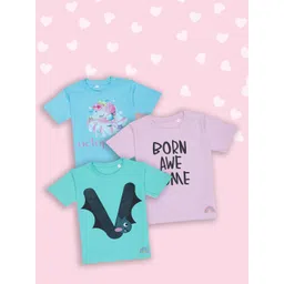 Tossido Kids Pack of 3 Typography Printed Pure Cotton T-shirt-picture-12