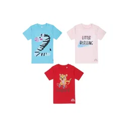 Tossido Kids Red & Blue  Pack of 3 Printed T-shirt-picture-23