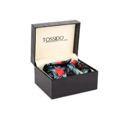Tossido Men Black & Blue Printed Accessory Gift Set-picture-14