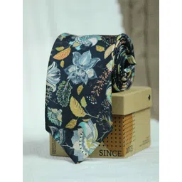 Tossido Men Black & Blue Printed Broad Tie-picture-32