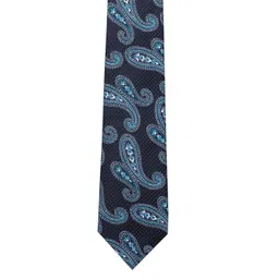 Tossido Men Black & Blue Woven Design Broad Tie-picture-33
