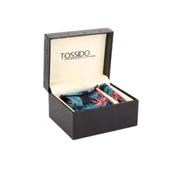 Tossido Men Black & Green Printed Accessory Gift Set-picture-19