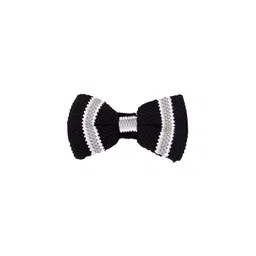 Tossido Men Black & Grey Woven Design Bow Tie-picture-37