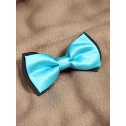 Tossido Men Blue & Black Solid Microfiber Bow Tie-picture-11