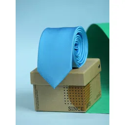 Tossido Men Blue Solid Skinny Tie-image-43