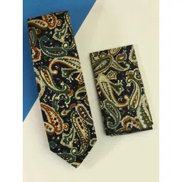 Tossido Men Paisley Printed Cotton Necktie & Pocket Square-picture-18
