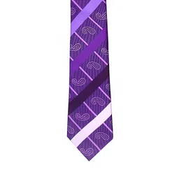 Tossido Men Purple & Cream-Coloured Printed Broad Tie-picture-35