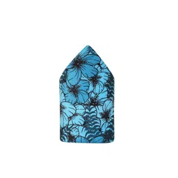 Tossido Men Turquoise Blue & Black Printed Pocket Square-picture-30