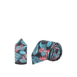 Tossido Multicolor Floral Tie with Pocket Square-picture-42
