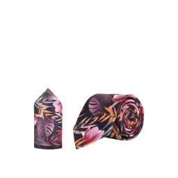 Tossido Multicolor Floral Tie with Pocket Square-picture-38