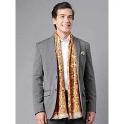 Tossido Paisley Printed Satin Stole & Pocket Square-picture-25