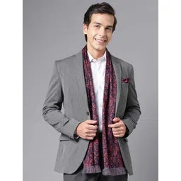 Tossido Paisley Printed Satin Stole & Pocket Square-picture-28