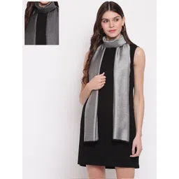Tossido Unisex Grey Solid Two-Tone Reversible Modal Stole-picture-25