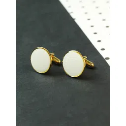 Tossido White & Gold-Toned Cufflink-picture-31