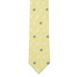 Tossido Yellow Woven Design Broad Tie-picture-30
