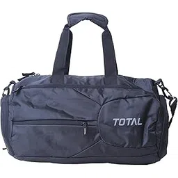total sports & fitness Total Gym Duffle Bag with Separate Shoe Compartment | Unisex Sports Bag with Adjustable Shoulder Strap & Spacious Design | Durable Lightweight Travel & Fitness Bag for Men & Women | Black (28L)-picture-13