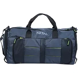 total sports & fitness Total Gym Duffle Bag with Separate Shoe Compartment | Unisex Sports Bag with Adjustable Shoulder Strap & Spacious Design | Durable Lightweight Travel & Fitness Bag for Men & Women | Grey-Green (18L)-picture-51