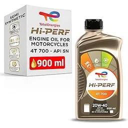 TotalEnergies - Hi-Perf 4T 700 20W-40 Engine Oil for Bikes with Durability Improver Technology | API SN & JASO MA2 | 4-Stroke semi-synthetic bike engine Oil - 0.9L-picture-17