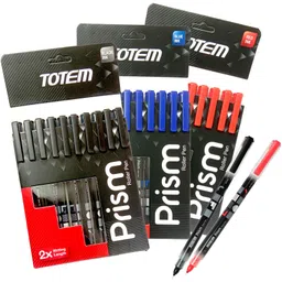 totem Prism 30Pcs Pen(10 Blue ,10 Black & 10 Red)|0.5mm Tip |Use & Throw Pen Gel Pen-picture-10