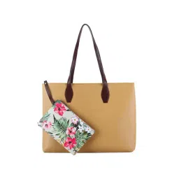 Toteteca Beige Solid Medium Tote Handbag-picture-48