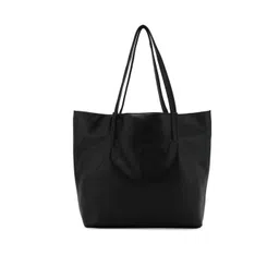 Toteteca Black PU Oversized Shopper Tote Bag-picture-16