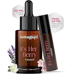 Tottagatti 100% Pure Perfume Oil for Women, It's Her Berry Huile De Parfum, 8+ Hours Long Lasting Fragrance, Sage+Musk+Sandalwood, IFRA Certified, No Alcohol Attar, Luxury Gift for Her (30ml Scent)-picture-31