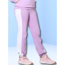 TotzTouch Kids Girls Purple Cotton Relaxed Fit Track Pants-picture-45