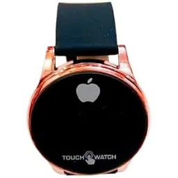 Touch Digital Watch with Black Silicone Band, Rose Gold Case-picture-34