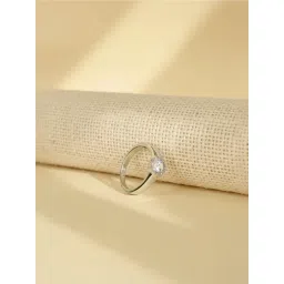 Touch925 925 Pure Silver Classic Stone Ring-image-30