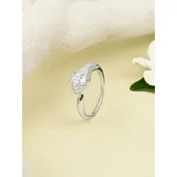 Touch925 925 Pure Silver Glam Adjustable Ring for Women-picture-34