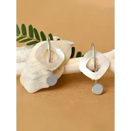 Touch925 925 Pure Silver Sleek Statement Drop Earrings-picture-18