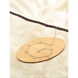 Touch925 925 Pure Silver Stone Trail Charm Anklet-picture-28