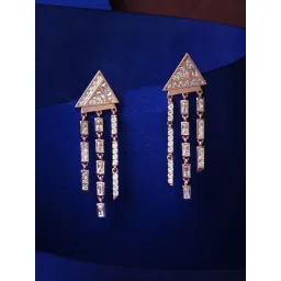 Touch925 925 Silver Prismatic Flow Statement Earrings for Women-picture-12