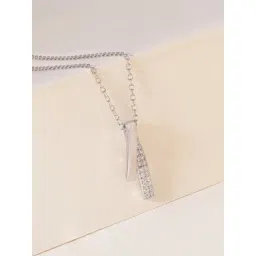 Touch925 Silver Sleek Dual Bar Locket Chain Necklace for Women-picture-35