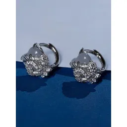 Touch925 Sterling silver Celestial Gaze Hoops for women-picture-16