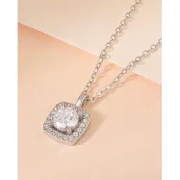 touch925 Women Silver Stone-Studded Pendant with Chain-picture-53