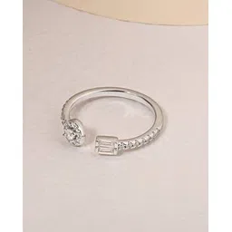 touch925 Women Sterling Silver Shimmer Stone-Studded Ring-picture-11