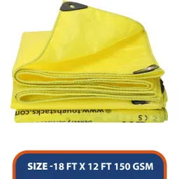tough stacks HDPE Tarpaulin 150 GSM 18ft * 12ft WaterProof, UV resistant, Reinforced Eyelets Tent - For Construction, Transportation, Agriculture, Camping, Storage, Protection-picture-26