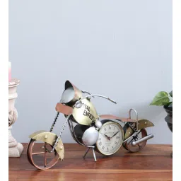 toughcrafts Classic Bike Golden Iron Table Clock-picture-34