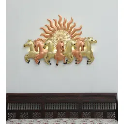 toughcrafts Iron Golden 7 Sun Horses Wall Metal Art-picture-35