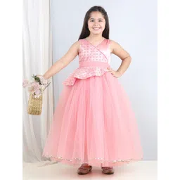 Toy Balloon kids Girls Embellished Net Fit & Flare Maxi Dress-picture-39