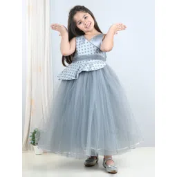 Toy Balloon kids Girls Embellished Net Fit & Flare Maxi Dress-picture-19