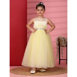 Toy Balloon kids Girls Embellished Net Fit & Flare Maxi Dress-picture-41