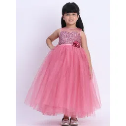 Toy Balloon kids Girls Embellished Net Fit & Flare Maxi Dress-picture-26