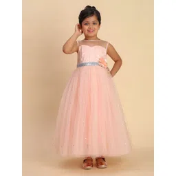 Toy Balloon kids Girls Embellished Net Fit & Flare Maxi Dress-picture-31