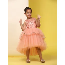 Toy Balloon kids Girls Embroidered Net Fit & Flare Dress-picture-39