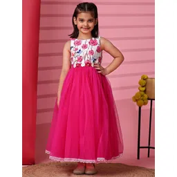 Toy Balloon kids Girls Floral Embellished Ready to Wear Maxi Dress-picture-27