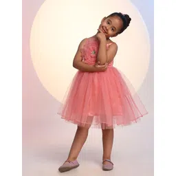 Toy Balloon kids Girls Net Fit & Flare Dress-picture-42