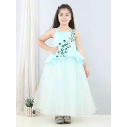 Toy Balloon kids Girls Net Fit & Flare Maxi Dress-picture-44